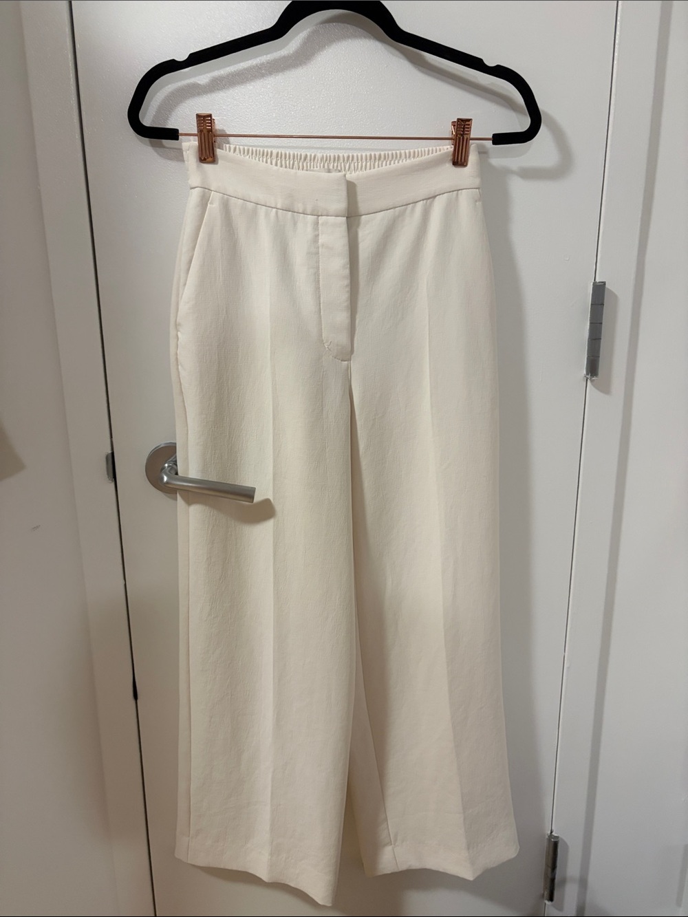 Aritzia Cream Wide-Leg Trousers *HEMMED*